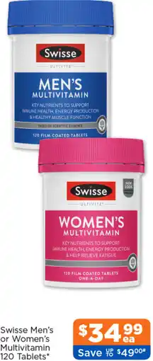 Good Price Pharmacy Swisse Men's or Women's Multivitamin offer