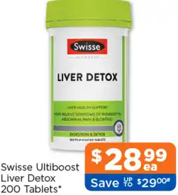 Good Price Pharmacy Swisse Ultiboost Liver Detox offer