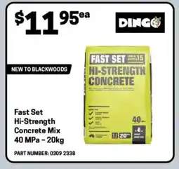 Blackwoods Fast set hi-strength concrete mix offer