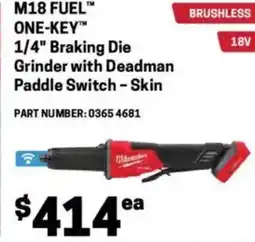 Blackwoods Braking die grinder with deadman paddle switch offer