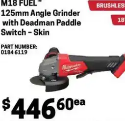 Blackwoods Angle grinder with deadman paddle switch offer