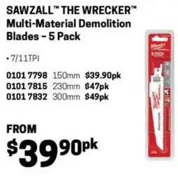 Blackwoods The wrecker multi-material demolition blades offer