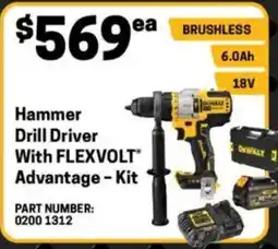 Blackwoods Hammer drill driver with flexvolt advantage offer