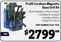 Blackwoods Pro35 cordless magnetic base drill kit offer