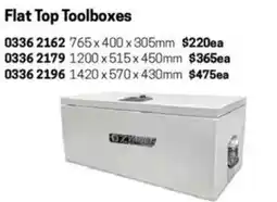 Blackwoods Flat top toolboxes offer