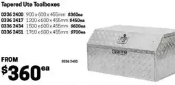 Blackwoods Tapered ute toolboxes offer