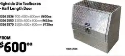 Blackwoods Highside ute toolboxes offer