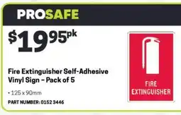 Blackwoods Fire extinguisher self-adhesive offer