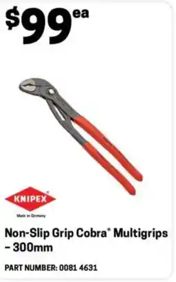 Blackwoods Non-slip grip cobra multigrips offer