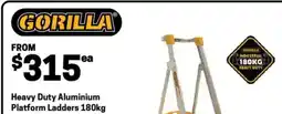 Blackwoods Heavy duty aluminium platform ladders offer