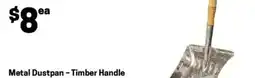 Blackwoods Metal dustpan timber handle offer