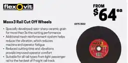 Blackwoods Maxx3 rail cut off wheels offer