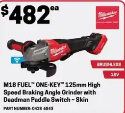 Blackwoods Speed braking angle grinder with deadman paddle switch offer