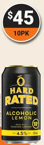 Hard rated alcoholic lemon