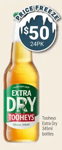 Super Cellars Tooheys extra dry offer