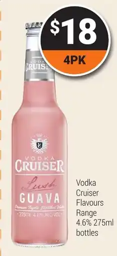 Super Cellars Vodka cruiser flavours offer