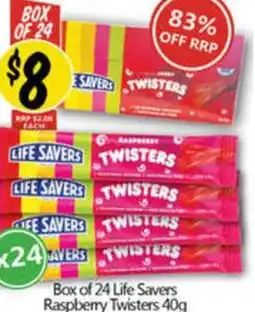 Life savers raspberry twisters