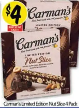 NQR Carman's limited edition nut slice offer