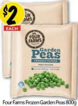 NQR Four farms frozen garden peas offer
