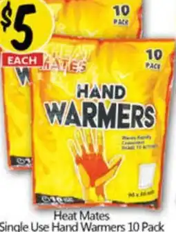 NQR Heat mates single use hand warmers offer