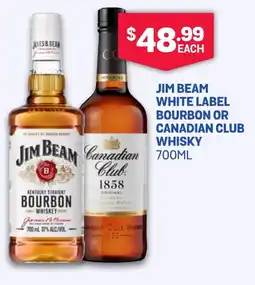 SipnSave Jim beam white label bourbon or canadian club whisky offer