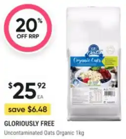 Gloriously free uncontaminated oats organic