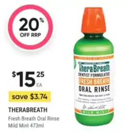 Fresh breath oral rinse mild mint