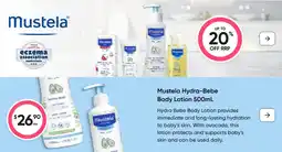Healthy Life Mustela hydra-bebe body lotion offer