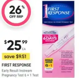 Early result instream pregnancy test
