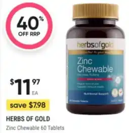 Healthy Life Zinc Chewable offer
