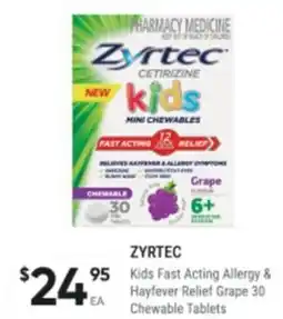 Healthy Life Kids fast acting allergy & hayfever relief grape offer