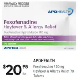 Healthy Life Fexofenadine hayfever & allergy relief offer