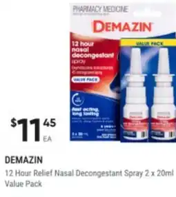 Relief nasal decongestant spray