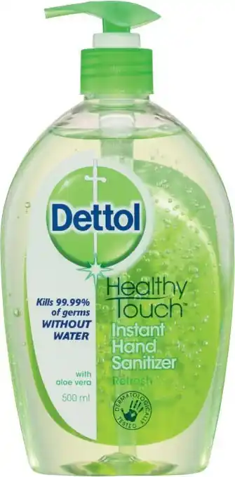 Coles Dettol Instant Hand Sanitiser Pump 500mL offer
