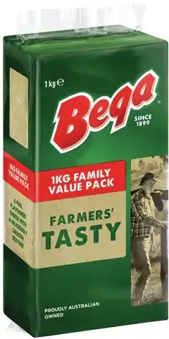 IGA Bega Farmers’ Tasty Cheese Block 1kg offer