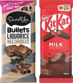IGA Nestlé 118‑180g or Darrell Lea 160‑180g Chocolate Blocks Selected Varieties offer