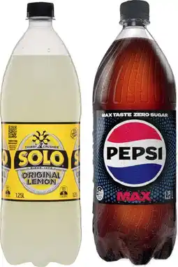 IGA Pepsi or Solo 1.25 Litre Selected Varieties offer
