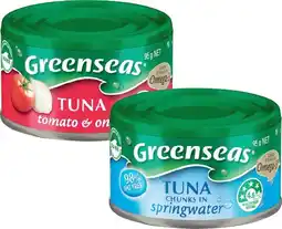 IGA Greenseas Tuna 95g Selected Varieties offer