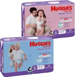 IGA Huggies Nappy Pants 24‑36 Pack Selected Varieties offer