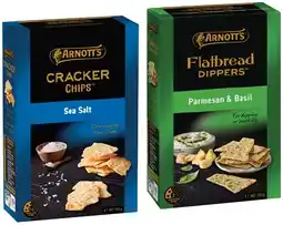 IGA Arnott’s Cracker, Sourdough Crisps 150g or Flatbread Dippers 130g Selected Varieties offer