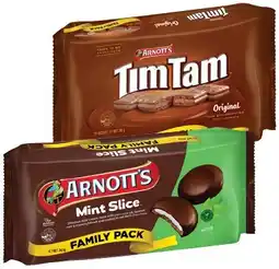 IGA Arnott’s Tim Tam Original or Mint Slice Family Pack 365g offer
