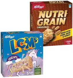 IGA Kellogg’s LCMs or Nutri‑Grain Bars 5 Pack Selected Varieties offer