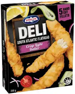 IGA Birds Eye Deli Fish Fillets 250g or Salt & Pepper Prawn Cutlets 225g Selected Varieties offer