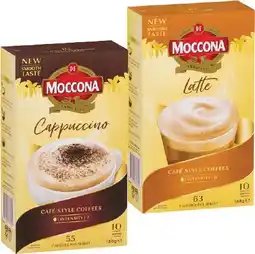 IGA Moccona Coffee Sachets 8‑10 Pack Selected Varieties offer