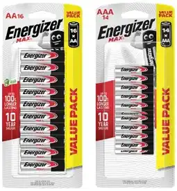 IGA Energizer Max AA 16 Pack or AAA 14 Pack Batteries offer