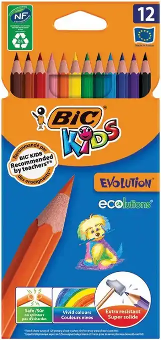 IGA BIC Kids Colouring Pencils 12 Pack offer