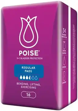 IGA Poise Pads 8‑16 Pack Selected Varieties offer