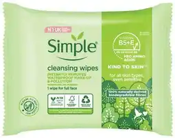 Simple Cleansing Wipes 25 Pack