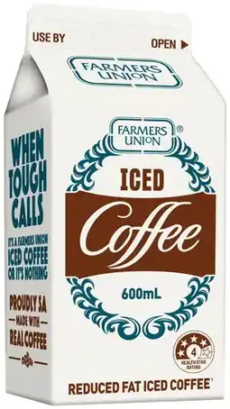 IGA Farmers Union Milk Iced Coffee 600mL offer
