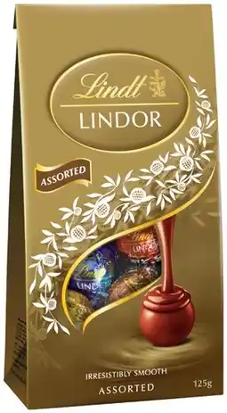 IGA Lindt Lindor Chocolate Bag 123β125g Selected Varieties offer
